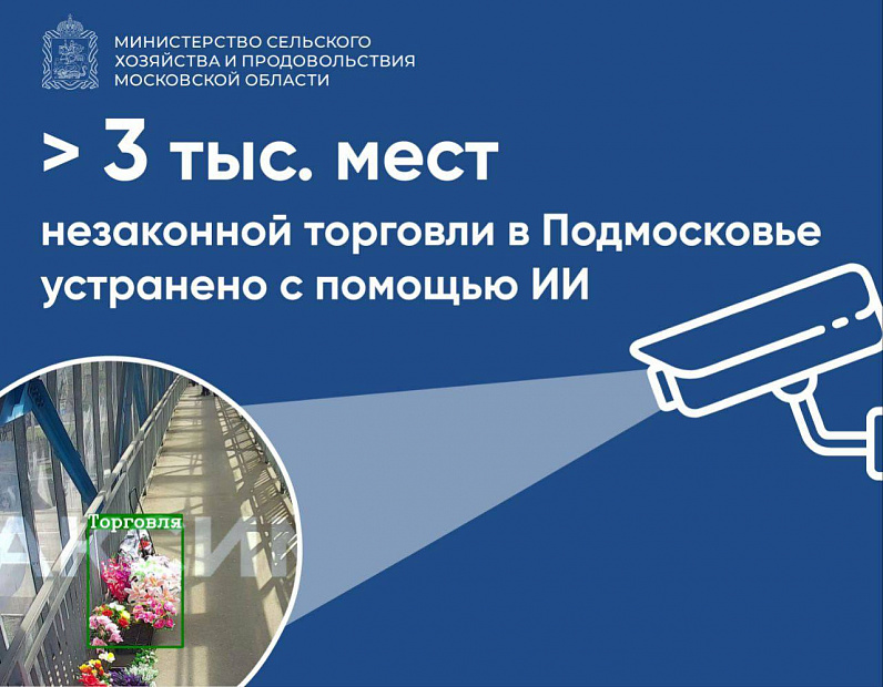  С помощью искусственного интеллекта устранено более 3 тысяч мест незаконной торговли 